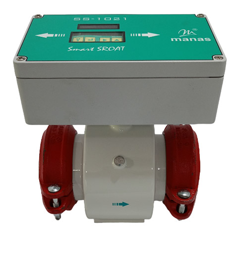 Battery operated Electromagnetic Flow Meter with Victaulic Coupling